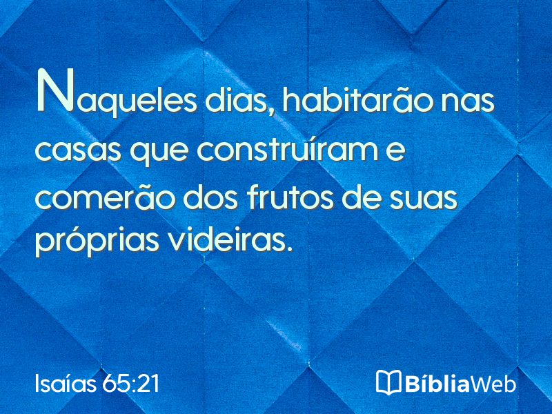 Isaías 65:21 em imagem para compartilhar