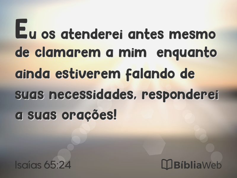 Isaías 65:24 em imagem para compartilhar