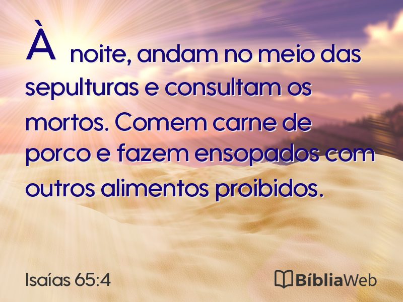 Isaías 65:4 em imagem para compartilhar