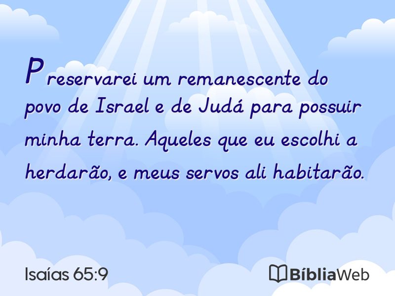 Isaías 65:9 em imagem para compartilhar