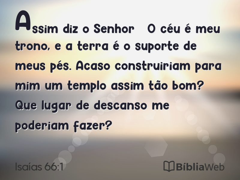 Isaías 66:1 em imagem para compartilhar