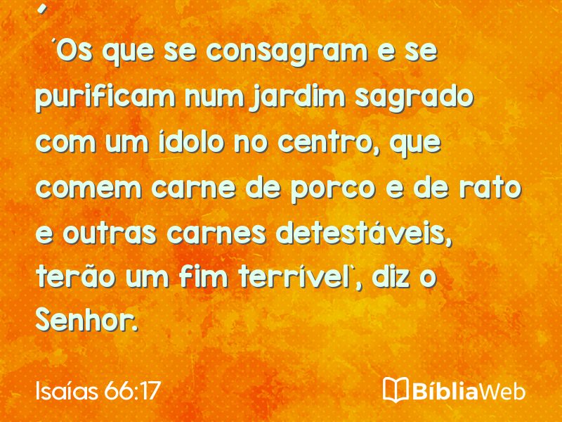 Isaías 66:17 em imagem para compartilhar