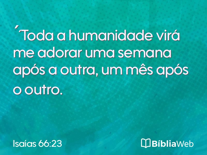 Isaías 66:23 em imagem para compartilhar