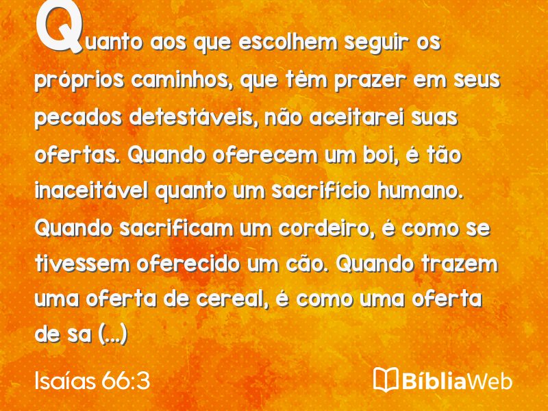 Isaías 66:3 em imagem para compartilhar