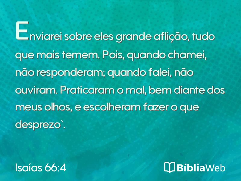 Isaías 66:4 em imagem para compartilhar