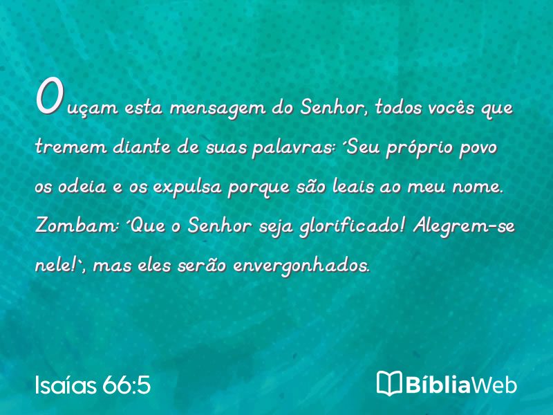 Isaías 66:5 em imagem para compartilhar