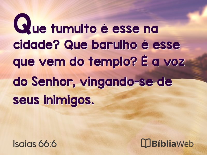 Isaías 66:6 em imagem para compartilhar