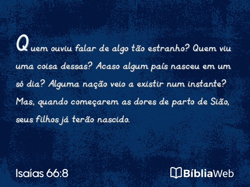 Isaías 66:8 em imagem para compartilhar