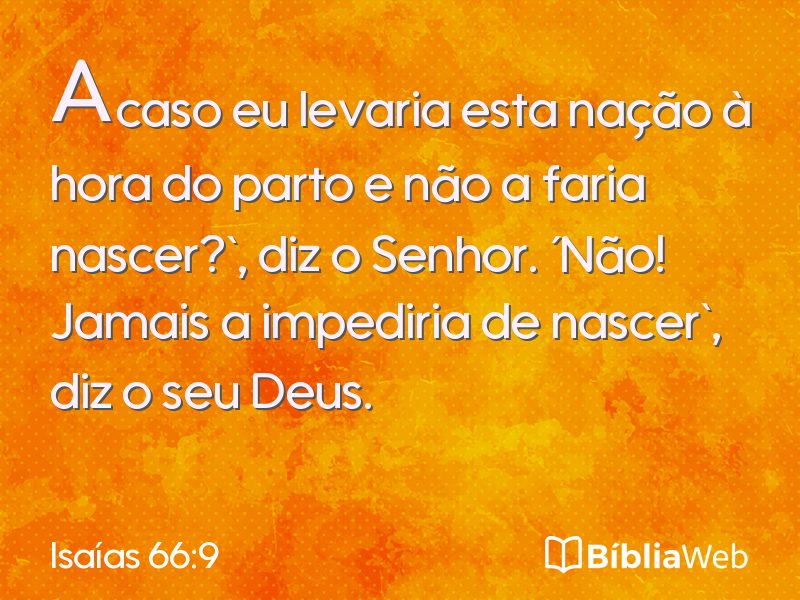 Isaías 66:9 em imagem para compartilhar