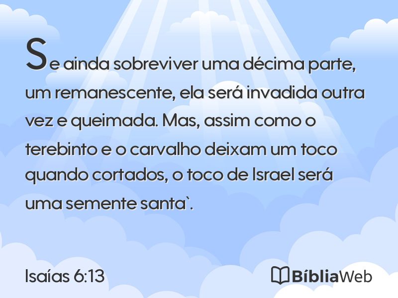 Isaías 6:13 em imagem para compartilhar