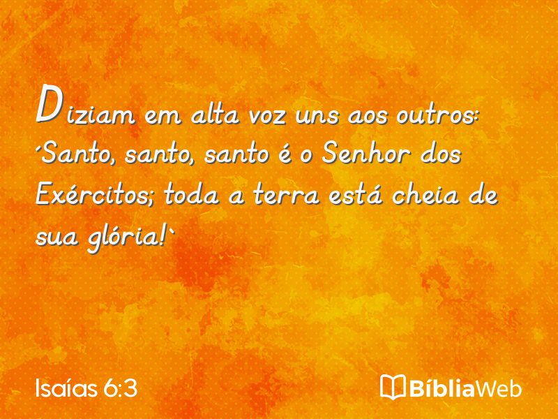 Isaías 6:3 em imagem para compartilhar