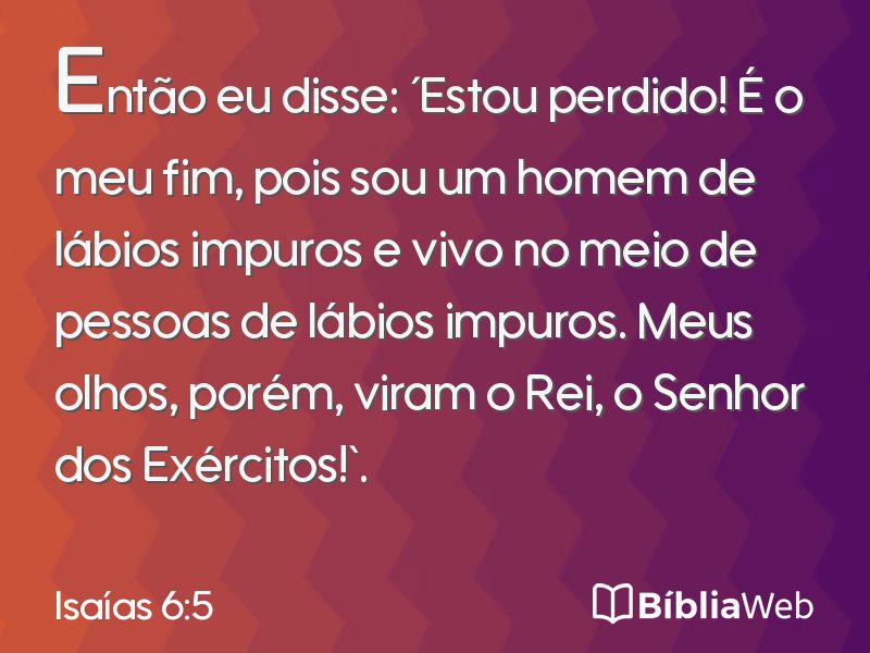 Isaías 6:5 em imagem para compartilhar