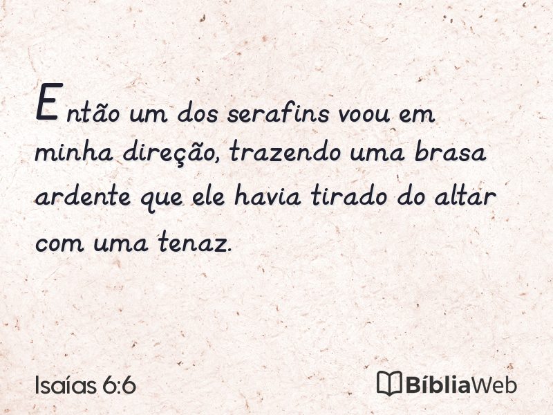 Isaías 6:6 em imagem para compartilhar