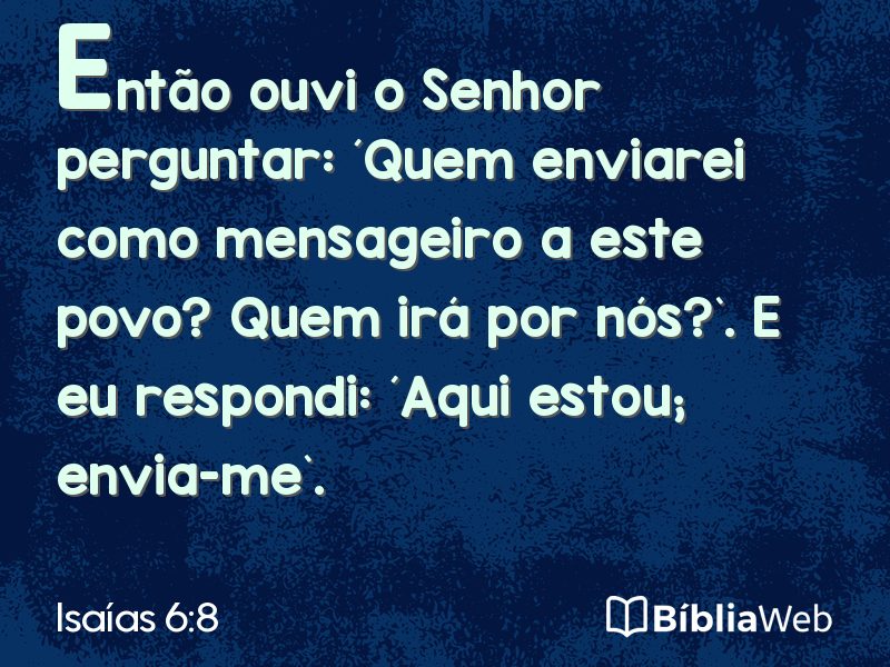 Isaías 6:8 em imagem para compartilhar