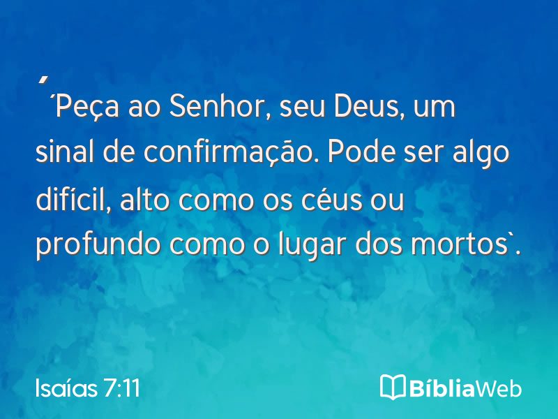 Isaías 7:11 em imagem para compartilhar