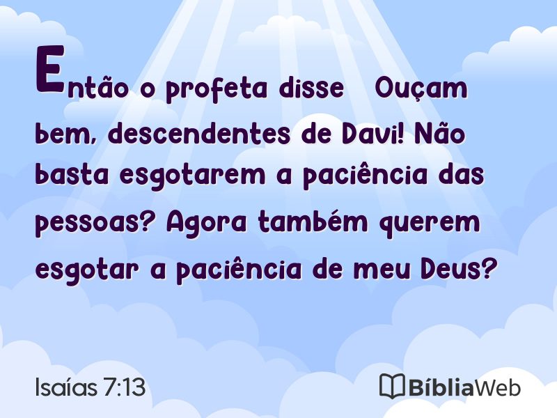 Isaías 7:13 em imagem para compartilhar