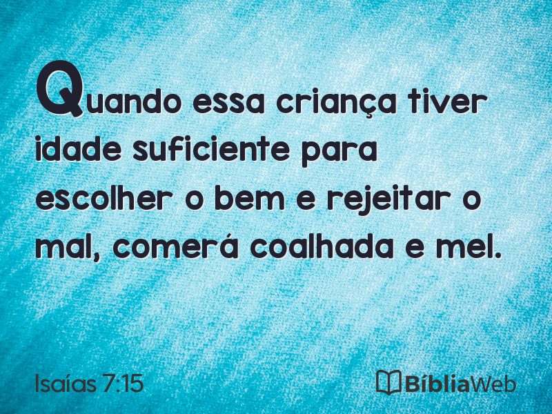 Isaías 7:15 em imagem para compartilhar
