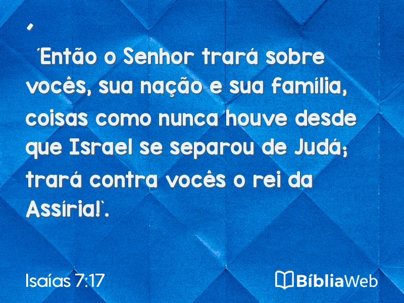 Isaías 7:17 em imagem para compartilhar