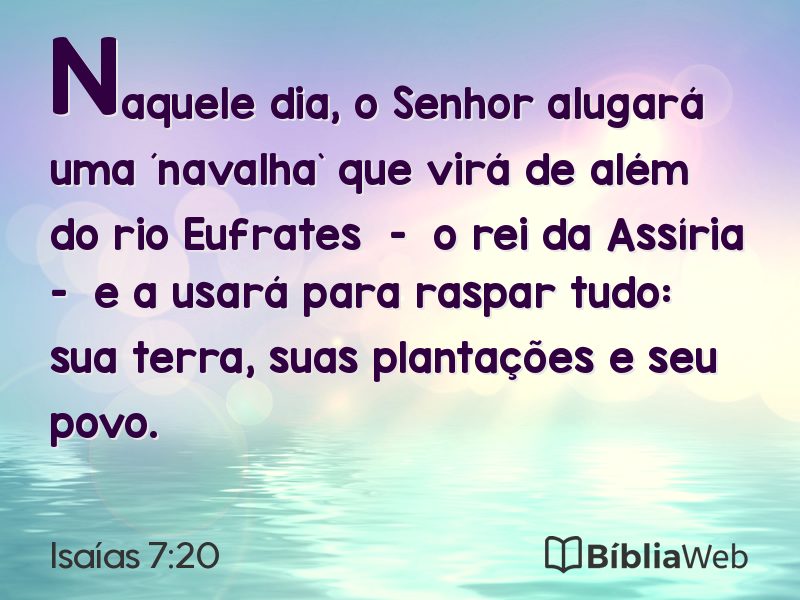 Isaías 7:20 em imagem para compartilhar