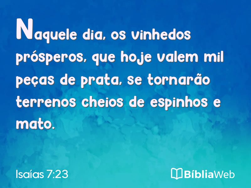 Isaías 7:23 em imagem para compartilhar
