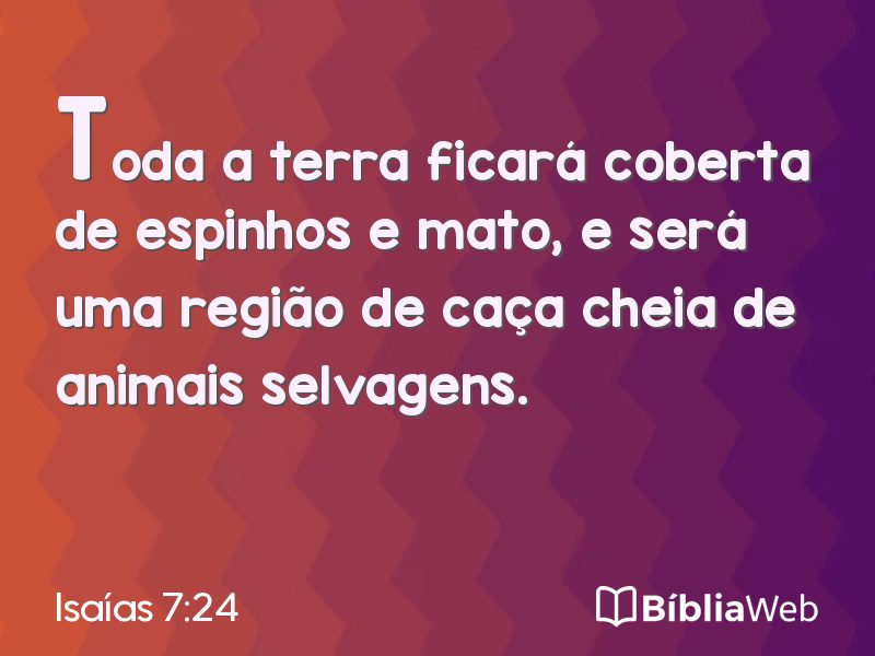 Isaías 7:24 em imagem para compartilhar