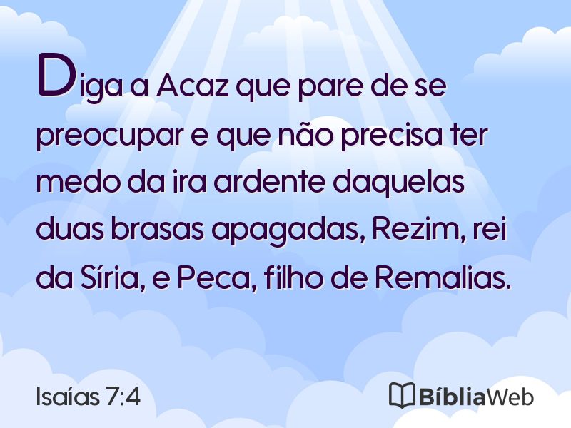 Isaías 7:4 em imagem para compartilhar