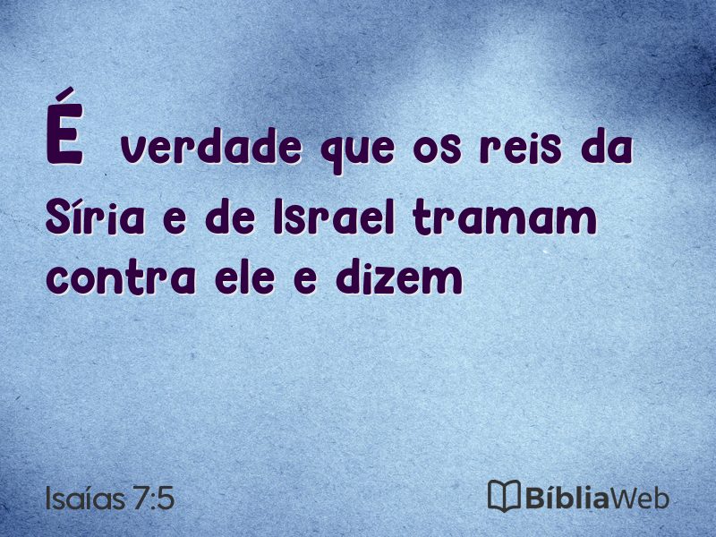 Isaías 7:5 em imagem para compartilhar