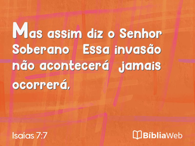 Isaías 7:7 em imagem para compartilhar