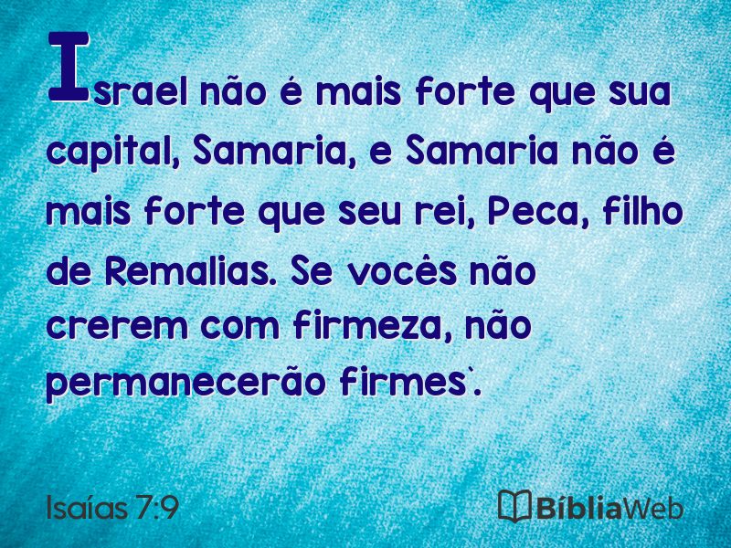 Isaías 7:9 em imagem para compartilhar