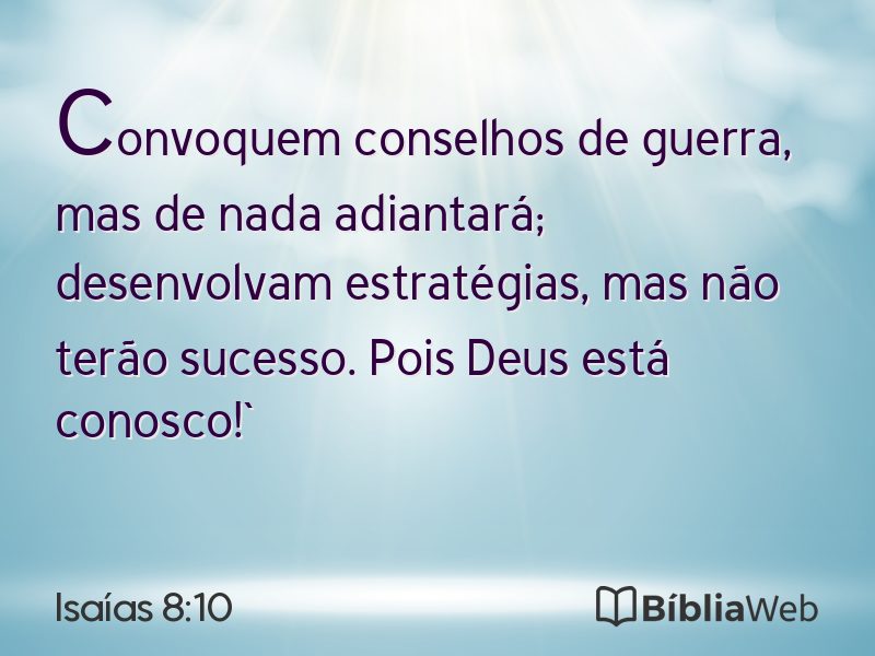 Isaías 8:10 em imagem para compartilhar