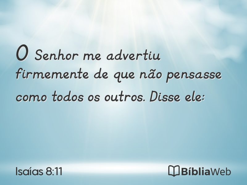 Isaías 8:11 em imagem para compartilhar