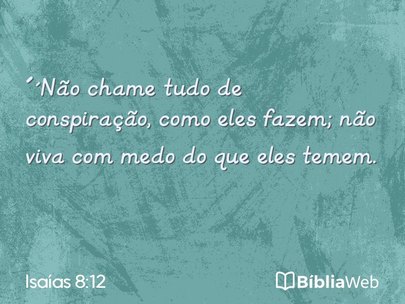 Isaías 8:12 em imagem para compartilhar