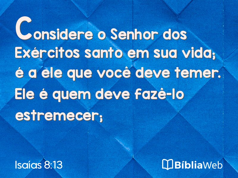 Isaías 8:13 em imagem para compartilhar