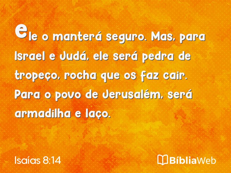 Isaías 8:14 em imagem para compartilhar