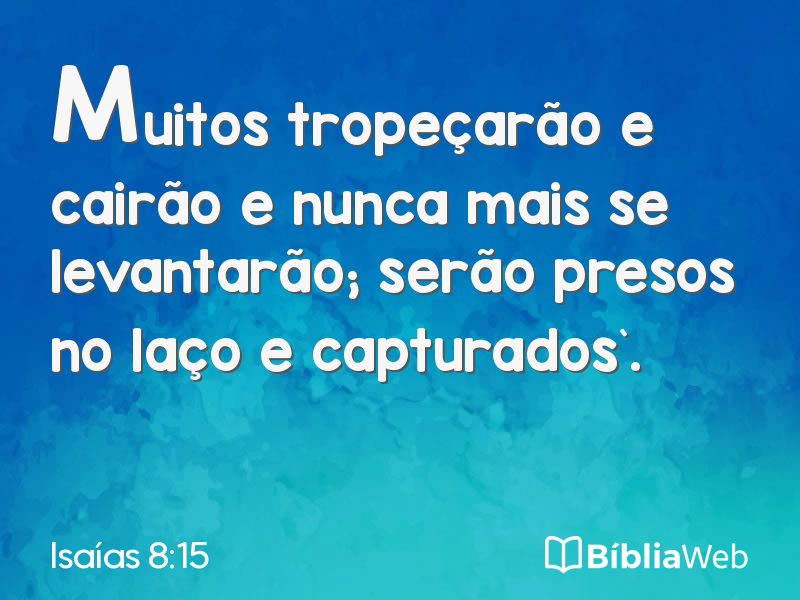 Isaías 8:15 em imagem para compartilhar