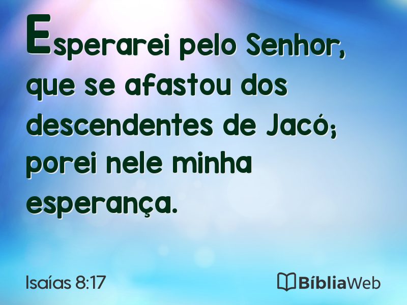 Isaías 8:17 em imagem para compartilhar