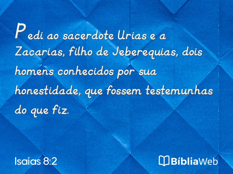 Isaías 8:2 em imagem para compartilhar