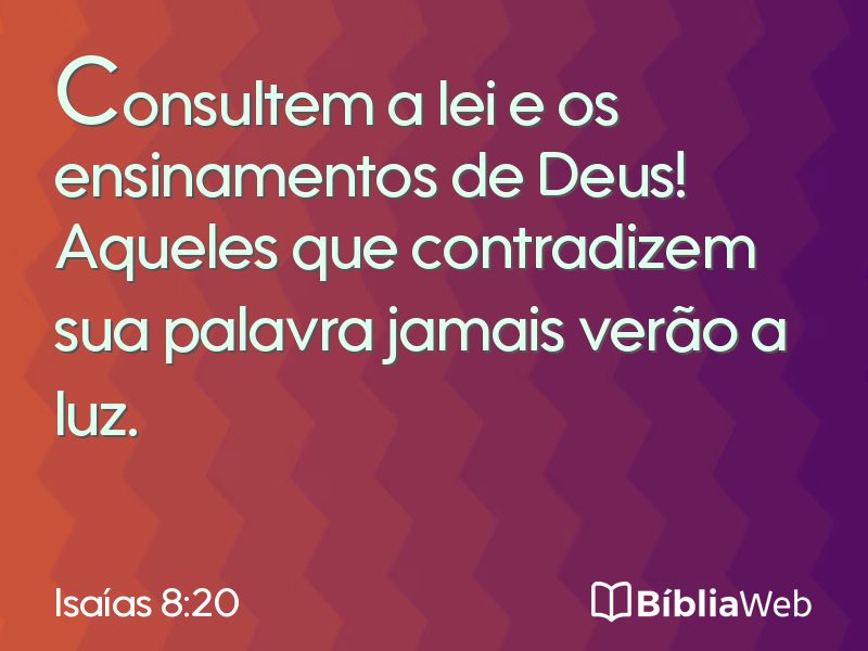 Isaías 8:20 em imagem para compartilhar
