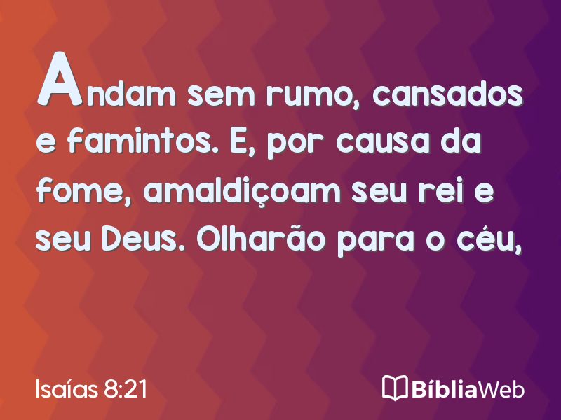 Isaías 8:21 em imagem para compartilhar