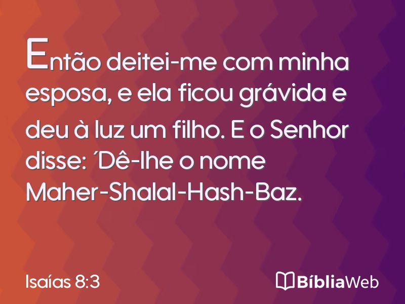Isaías 8:3 em imagem para compartilhar