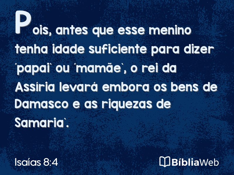 Isaías 8:4 em imagem para compartilhar