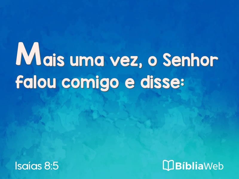 Isaías 8:5 em imagem para compartilhar