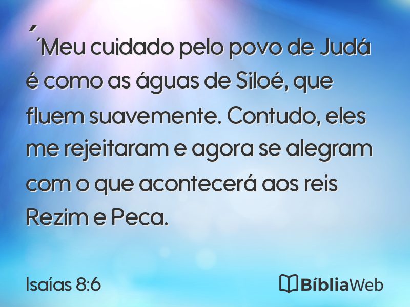 Isaías 8:6 em imagem para compartilhar