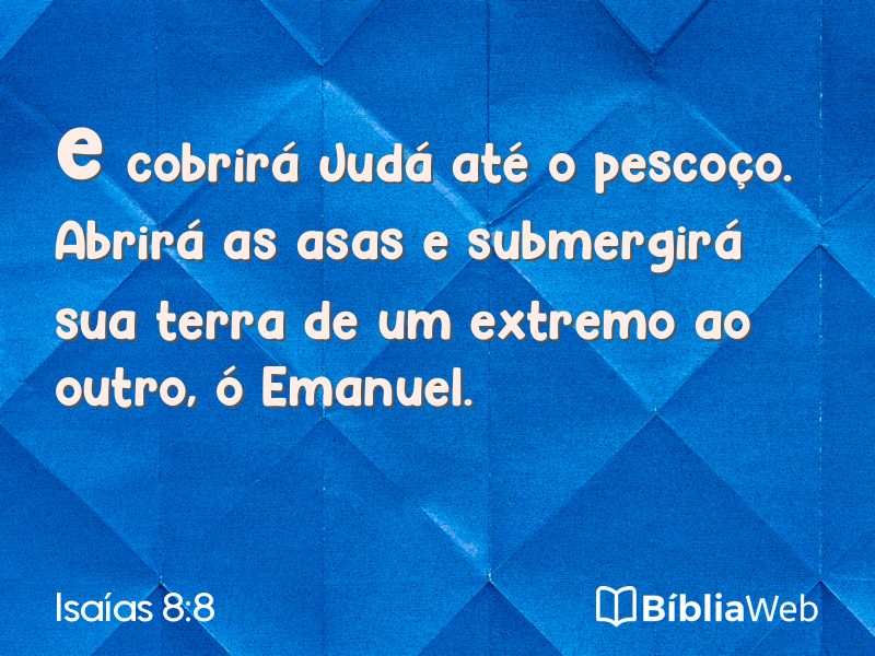 Isaías 8:8 em imagem para compartilhar