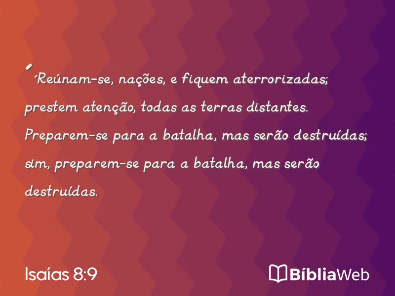 Isaías 8:9 em imagem para compartilhar