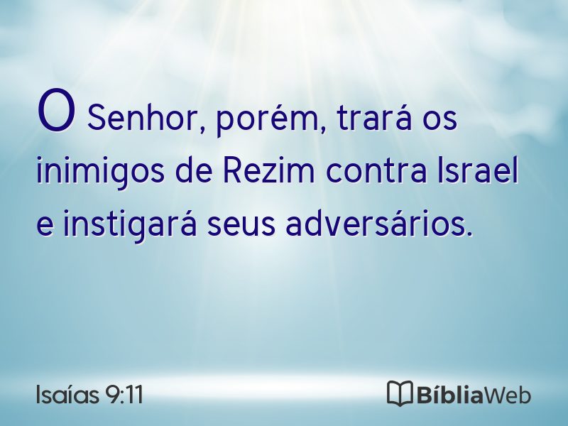 Isaías 9:11 em imagem para compartilhar