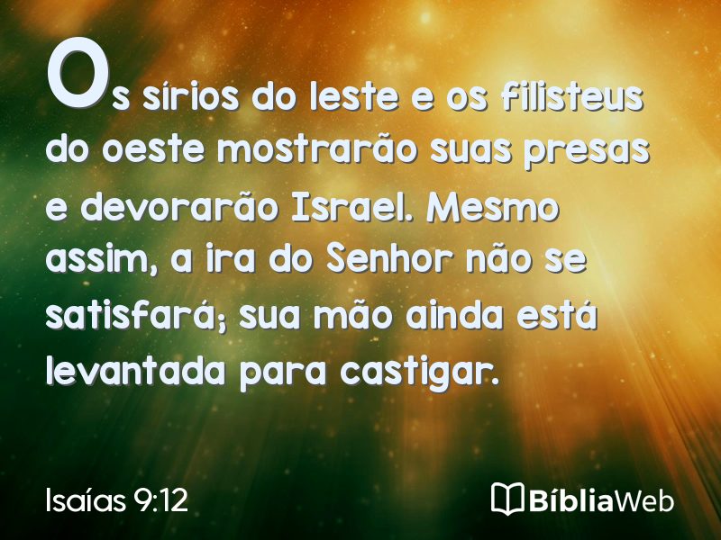Isaías 9:12 em imagem para compartilhar
