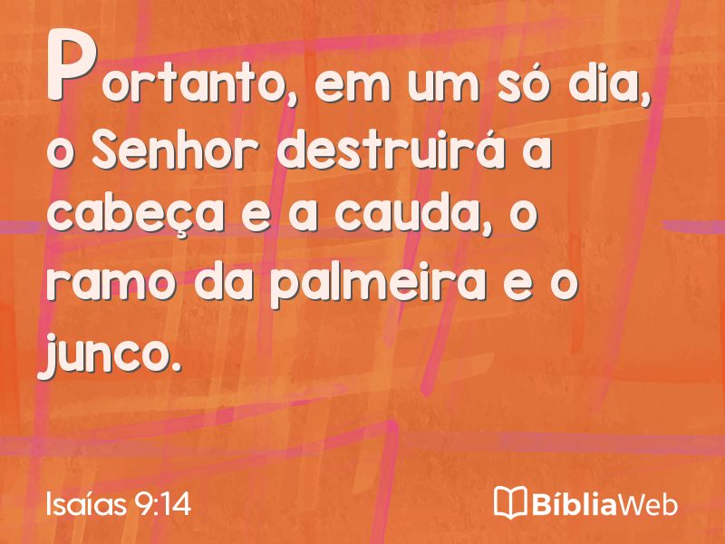 Isaías 9:14 em imagem para compartilhar