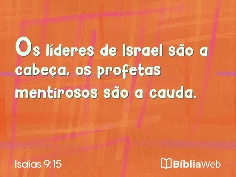 Isaías 9:15 em imagem para compartilhar