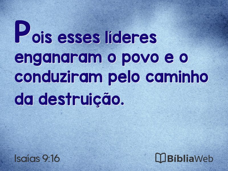 Isaías 9:16 em imagem para compartilhar